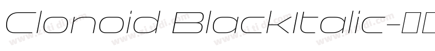 Clonoid BlackItalic字体转换